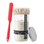Sourdough Starter Jar, 24Oz Sourdough Bread Baking Supplies Fermentation Kit