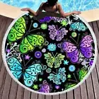 Butterfly Microfiber Round Towel Beach Bath Wall Tapestry Table Cloth Unique #3