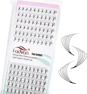 Fadlash (6D-0.07-D-(8-14) Volume Eyelashes Pre-Fanned 6D Russian Eyelash Extension Volume Bouquet 0.07 D Curl 8-14 mm Mix Short Handle Natural Volume Eyelashes
