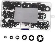 1 Set 260pcs Ring Retaining Clamps Washer Assortment Kit Star Lock Washer Assorted Washer Kit Snap Rings Internal Tooth Locking Washer Wash Machines 65 Manganese Steel