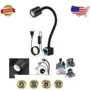 High-Intensity Cool White LED Light with Gooseneck & Magnetic Base for Machines
