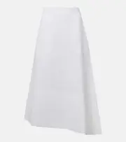 [Jil Sander] Jil Sander Asymmetric linen midi skirt AU 6 white