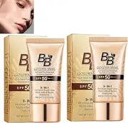 Korean BB Cream With Spf 50, Gold Snail BB Cream, 9-In-1 Moisturizing Sunscreen, Waterproof And Sweat-Proof, For Oily Skin, Normal Skin And Dry Skin (2 white)