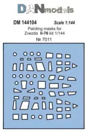 Dan Models 144104 - 1/144 Painting Masks for Model IL-76 ( Zvezda 7011 ) Scale