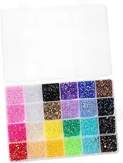 24000-piece 3mm Flatback Nail Rhinestones 24 Colorful Rainbow Gems for DIY Nail Art Crafts and Special Occasions