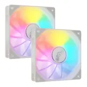 Valkyrie V12F ARGB 120mm PC Case Fan, White, 2-pack