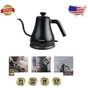 Durable Matte Black Gooseneck Kettle - Elegant Design with Dry-Boil Protection