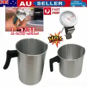 3L Wax Melting Pot Pouring Pitcher Jug Aluminium Pot Candle Soap Making Tool