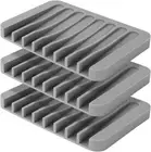 3pcs Silicone Soap Dish Soap Holder Plate Saver Storage,Bathroom Soap Dishes