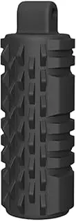 Spiky Grippie Stim Keychain Pocket Mini Fidget Toy Silicone Massage Keychain with Anxiety Relief Stress Reduction and Focus for Adults, Novelty Gifts (Black)