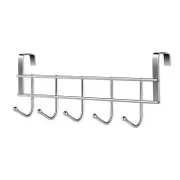 Over the Door 5 Hooks Home Bathroom Organizer Rack Clothes Coat Hat Towel Hanger
