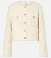 [Frame] Frame Cropped cotton and wool jacket AU 12 white
