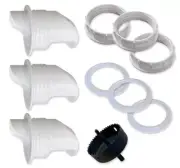 Riverbend Homestead PPF3 75 qt. DIY Port PVC Gravity Fed Chicken Feeder, 3-Pack