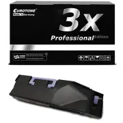3x Eurotone Pro Toner Black for Kyocera Taskalfa 250-ci