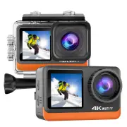 "AUSEK 4K Sports Camera 2.0"" Touch Screen with accessories Waterproof Action Camera HD Motorcycle Recorder Outdoor Riding"