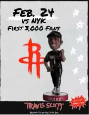 Travis Scott x Houston Rockets Bobblehead SGA Black