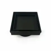 Radiant BLACK Tile Insert Square Shower Grate - 100mm x 100mm x 38mm 316-BLK-...