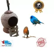 Natural Coconut Shell Bird House Handmade Hanging Nest Outdoor Bird Protecter