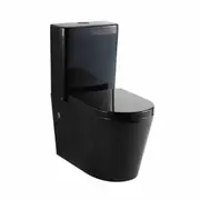 695*390*830mm Poseidon Kasey Gloss Black Box Rim Back To Wall Toilet