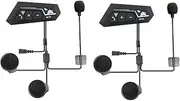 Peakloong 2 Set Motorcycle 5.0 Bluetooth Helmet Intercom Universal Pairing Earphone Headset with CNC Noise Reduction BT22