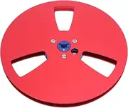 1/4 7 Inch Empty Tape Reel, Universal 3 Holes Aluminum Alloy Open Reel Sound Tape Empty Reel Opening Machine Part, Take Up Reel to Reel (Red)