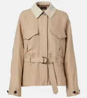 [Loro Piana] Loro Piana Dillon linen crêpe jacket AU 18 beige