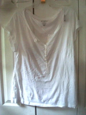 Ladies Knit Top White Size XL NEW