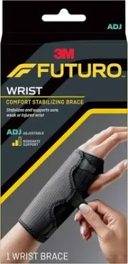FUTURO Comfort Stabilizing Wrist Brace, Helps Support Sprains, Strains, and Symp