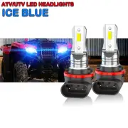 For 2004-2007 Polaris Utility RANGER Headlight 80w 8000K Blue LED Bulbs