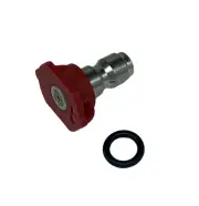 Pressure Washer Quick Connect Tip Nozzle Size 2.5 GPM Red 0 Degree Spray Angle