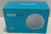 Echo Dot (4th Gen) | Smart speaker with Alexa | Glacier White / New/Sealed