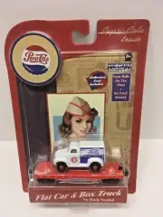 NEW - Pepsi Cola Train Die Cast Metal - Flat Car & Box Truck - 00273