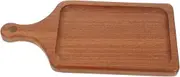 UTHCLO Wood Pizza Board 30x15cm Round Solid Wood Serving Tray Bread Board Steak Cutting Board Snack Storage Kitchen Utensil Handmade Easy to Clean