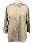 Linda Allard Ellen Tracy 16 100% Blouse Tunic Mocha Taupe NEW $305