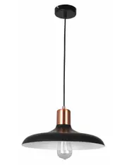 Pascal Dome Copper Pendant Light - Matt Black