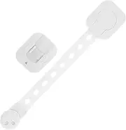Kisangel Self Adhesive Locks for Cabinets Drawers and Refrigerators Safety Latches with Strong Adhesive Easy Installation and Secure Design White