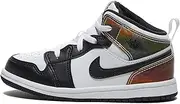[Nike] Jordan Baby Boy's Jordan 1 Mid SE (Infant/Toddler), White/Black, 9 Toddler