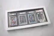 PSA Graded Trading Card Display Case - White W/ Black Foam Backing