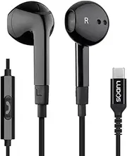 [Ludos] FEROX USB C Headphones, 5 Years Warranty, USB-C Earbuds for iPhone 16 15 Pro Max Plus Galaxy S24 S23 Ultra S22 S21 FE S20 Z Flip 3 Fold 4 A53 A54, USB Type C Earphones for iPad Pro