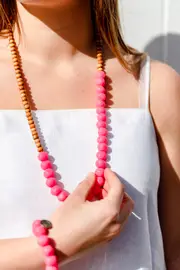 Mini Wood & Rock Necklace--GRE-MINIWR