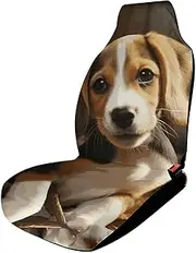 HETVBNS - Breathable Car Seat Cover, Beagle Car Front Seat Protector with Elastic Band Edge, Car Seat Cushions, Interior Accessories