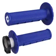 Odi V2 Half Waffle MX Lock-On Grips Blue For KAWASAKI KX450 X 2021-2022
