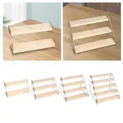 Wood Display Stand Acrylic Tiered Display Riser for Desserts Perfumes Dolls