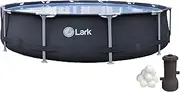 Lark Rustproof 12' ft. x 30" inch Fiberglass Frame Backyard Above Ground Swimming Pool with 530-Gallon Filtration Pump
