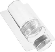 BAZEITFLOW 1Set Nail Art Stamper with Scraper Transparent Stamping Tool for Easy Manicure Designs Versatile Nail Stuff for Fingernails Mobile Cases for Home the Go