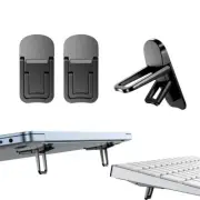 2pcs Zinc Alloy Mini Foldable Laptop Stand Portable Computer Keyboard Riser With