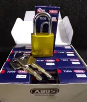 Abus 72/30 Ka X 12 Lockout Padlock,Ka,Yellow,2-17/32"H,Pk12 (G)