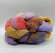 Rainbow roving knitting sheep wool merino soft spinning colorful