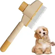 Cat Grooming Comb, Dog Grooming Comb, Self-Packed De-Shedding Brush, Pet Comb for Removing Matte, Knots and Tangles, Detangler, Tool Accessories for Dog and Cat Care