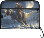 YMXFXP Expandable Filing Folder Sasquatch Dinosaur Funny Moon, 13-Pocket Funny Cute Design with Sticky Labels, A4 Letter Size Document Organizer for Office, School, Boys, Girls